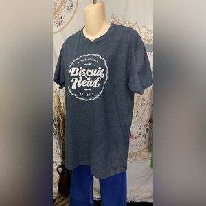 EUC Biscuit Head “Put Some South In Your Mouth” Blue T-shirt size Medium